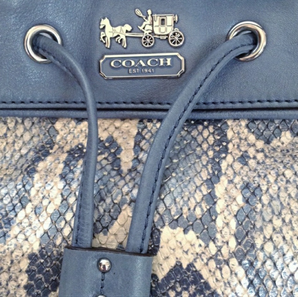 Coach Madison Marielle Python Leather Bag - image 2